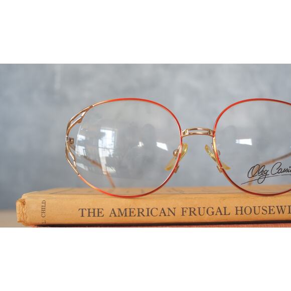 Vintage Eyeglass Frames 1990s By Oleg Cassini Semi Round Grandma Chic Retro main image 11